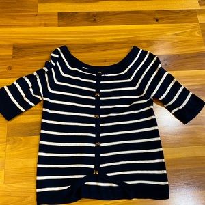 Adorable Striped Sweater with Bow Embellishments